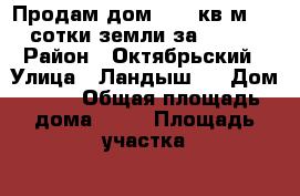Продам дом , 73 кв.м., 2,4 сотки земли за 1950000 › Район ­ Октябрьский › Улица ­ Ландыш 1 › Дом ­ 16 › Общая площадь дома ­ 73 › Площадь участка ­ 2 › Цена ­ 1 850 000 - Ставропольский край Недвижимость » Дома, коттеджи, дачи продажа   . Ставропольский край